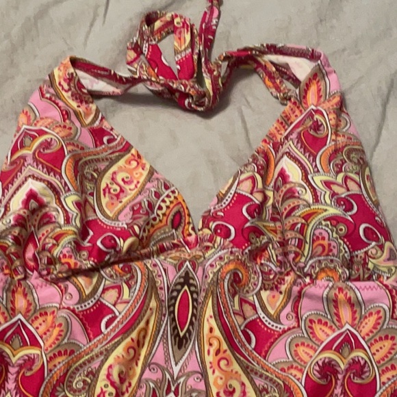 👙GORGEOUS🌈OLD NAVY PAISLEY ONE PIECE SWIMSUIT LG - Picture 2 of 5